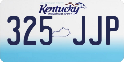 KY license plate 325JJP