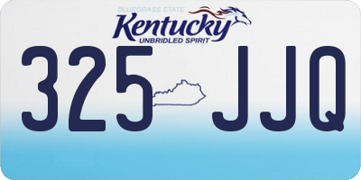 KY license plate 325JJQ