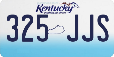 KY license plate 325JJS
