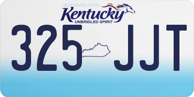 KY license plate 325JJT