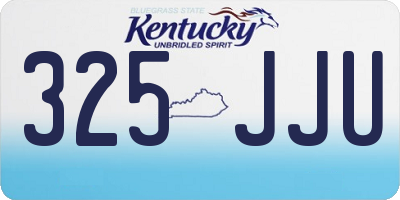 KY license plate 325JJU
