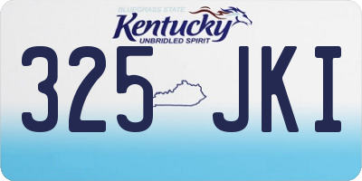 KY license plate 325JKI