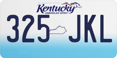 KY license plate 325JKL