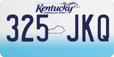 KY license plate 325JKQ