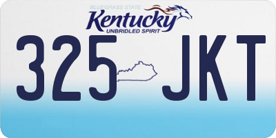 KY license plate 325JKT