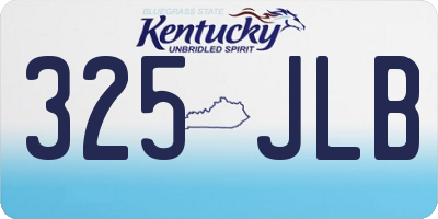 KY license plate 325JLB