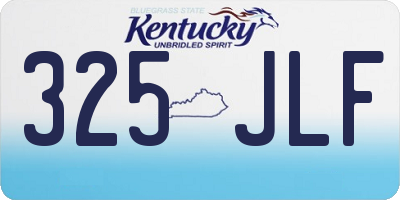 KY license plate 325JLF