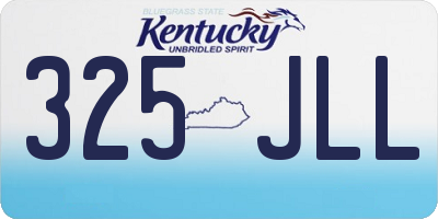 KY license plate 325JLL