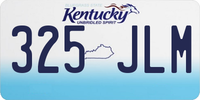 KY license plate 325JLM
