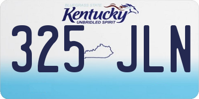 KY license plate 325JLN