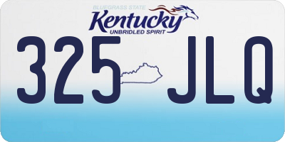 KY license plate 325JLQ