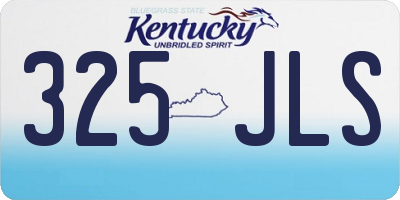 KY license plate 325JLS