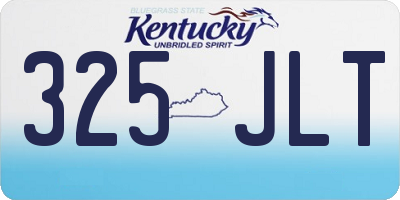 KY license plate 325JLT