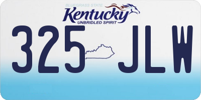 KY license plate 325JLW