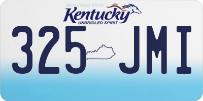KY license plate 325JMI