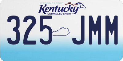 KY license plate 325JMM