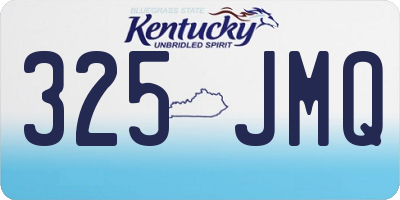 KY license plate 325JMQ