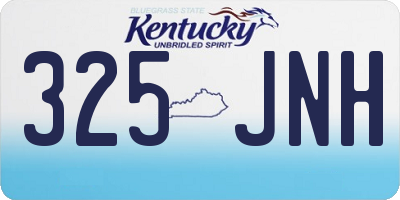 KY license plate 325JNH