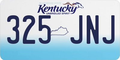 KY license plate 325JNJ