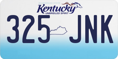 KY license plate 325JNK