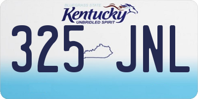 KY license plate 325JNL