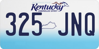KY license plate 325JNQ