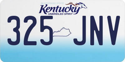 KY license plate 325JNV