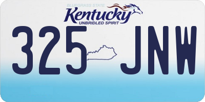 KY license plate 325JNW