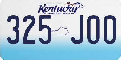 KY license plate 325JOO