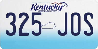 KY license plate 325JOS