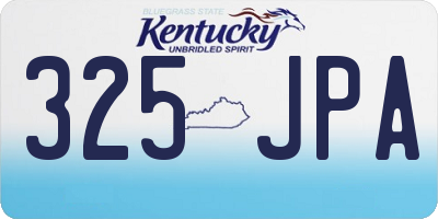 KY license plate 325JPA