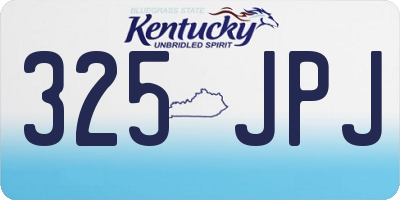 KY license plate 325JPJ
