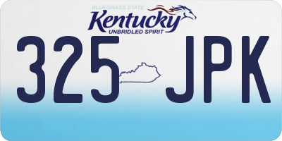 KY license plate 325JPK