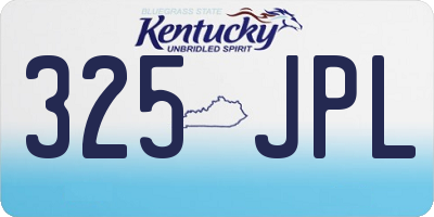 KY license plate 325JPL