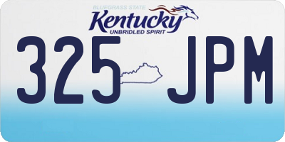 KY license plate 325JPM