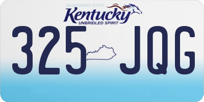 KY license plate 325JQG