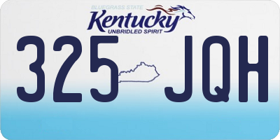 KY license plate 325JQH