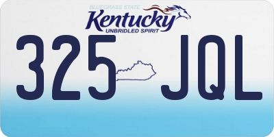 KY license plate 325JQL