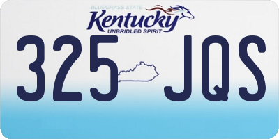 KY license plate 325JQS