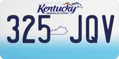KY license plate 325JQV