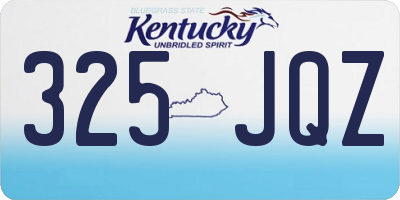 KY license plate 325JQZ