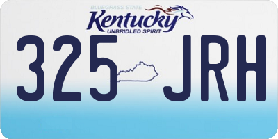KY license plate 325JRH
