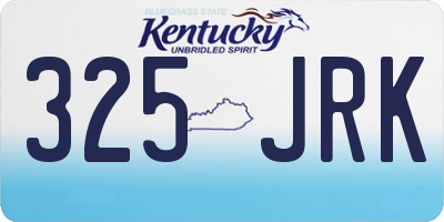 KY license plate 325JRK