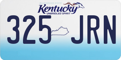 KY license plate 325JRN