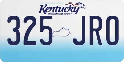 KY license plate 325JRO