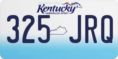 KY license plate 325JRQ