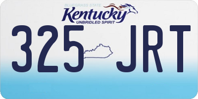 KY license plate 325JRT