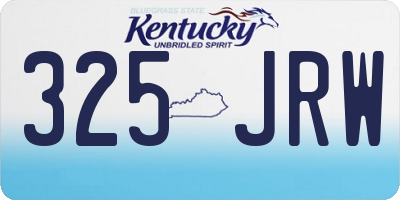 KY license plate 325JRW