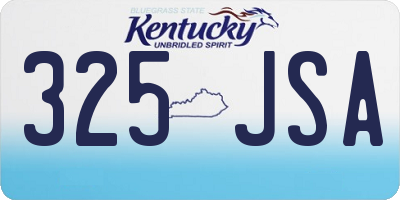 KY license plate 325JSA