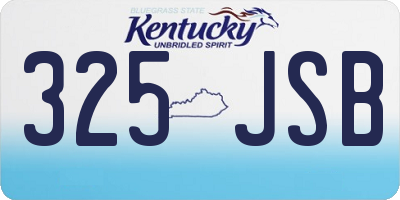 KY license plate 325JSB